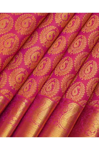 Pink brocade kanjivaram silk saree