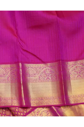 Magenta zari work silk saree