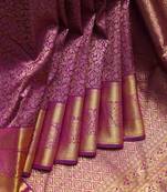 Purple designer kanjivaram silk saree