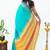 Aqua blue kanchipuram silk saree