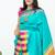 Aqua blue kanchipuram silk saree