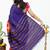 Blue silk saree without zari