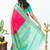 Pink and blue combination silk saree