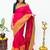 Pink kanchipuram silk saree without zari