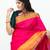Pink kanchipuram silk saree without zari
