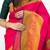 Pink kanchipuram silk saree without zari
