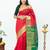 Red and green kanchipuram combination saree