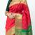 Red and green kanchipuram combination saree