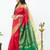 Red and green kanchipuram combination saree