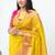 Yellow silk kanchipuram cotton saree