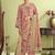 Stylee lifestyle peach muslin embroidered dress material