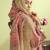 Stylee lifestyle peach muslin embroidered dress material