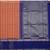 Peach with royal blue border silk saree