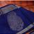 Peach with royal blue border silk saree