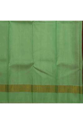 Maroon kanchipuram silk saree with green blouse 4