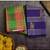 Multicolour check saree with rich blue border