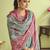 Stylee lifestyle teal muslin embroidered dress material