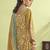 Stylee lifestyle mustard muslin embroidered dress material