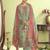 Stylee lifestyle green muslin embroidered dress material