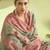 Stylee lifestyle green muslin embroidered dress material