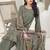 Stylee lifestyle olive muslin embroidered dress material