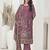Stylee lifestyle magenta muslin embroidered dress material