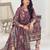Stylee lifestyle magenta muslin embroidered dress material
