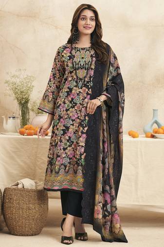 Stylee lifestyle multi lawn cotton embroidered dress material