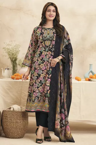 Stylee lifestyle multi lawn cotton embroidered dress material