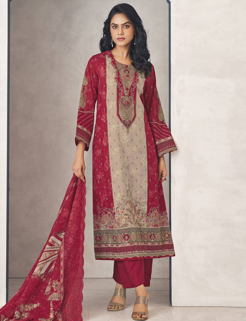 Stylee lifestyle multi lawn cotton embroidered dress material