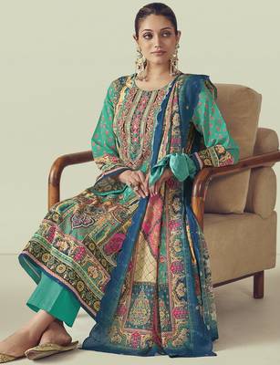 multi lawn cotton embroidered dress material 2