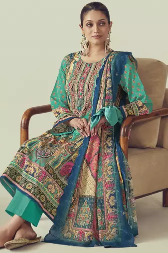multi lawn cotton embroidered dress material