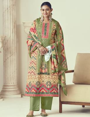 multi lawn cotton embroidered dress material 1