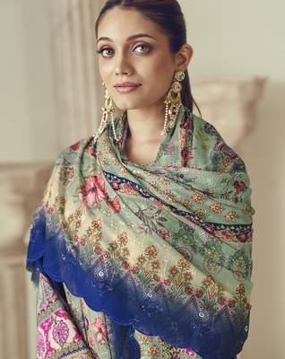 multi lawn cotton embroidered dress material 2