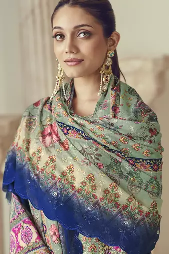 multi lawn cotton embroidered dress material
