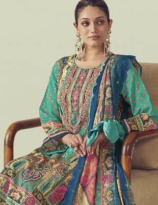 multi lawn cotton embroidered dress material 3