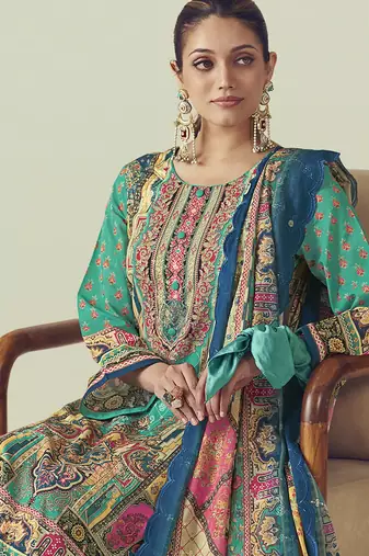 multi lawn cotton embroidered dress material