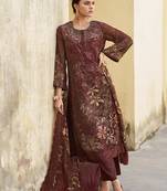Stylee lifestyle multi organza embroidered dress material