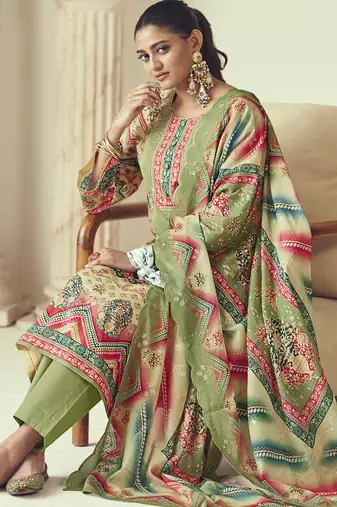 multi lawn cotton embroidered dress material