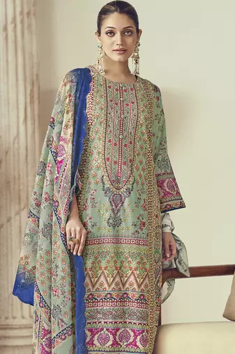 multi lawn cotton embroidered dress material