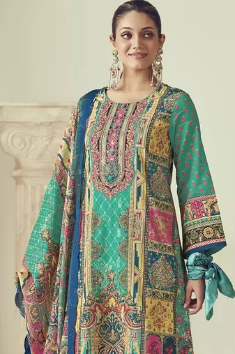 multi lawn cotton embroidered dress material