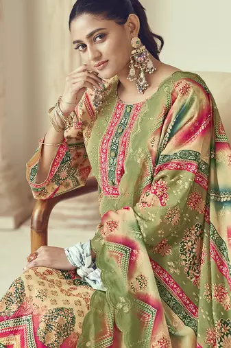 multi lawn cotton embroidered dress material