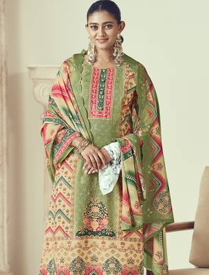 multi lawn cotton embroidered dress material 4