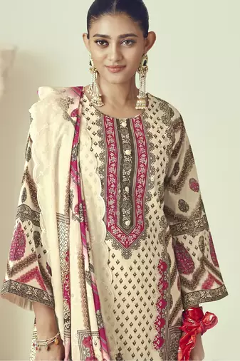 multi lawn cotton embroidered dress material