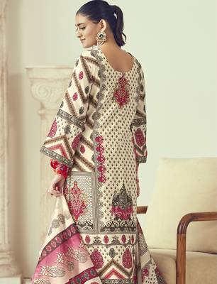 multi lawn cotton embroidered dress material 3