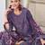 Stylee lifestyle purple muslin embroidered dress material