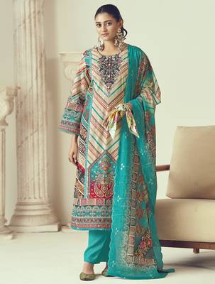 multi lawn cotton embroidered dress material 1