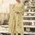 Stylee lifestyle cream organza embroidered dress material