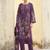 Stylee lifestyle purple organza embroidered dress material