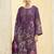 Stylee lifestyle purple organza embroidered dress material